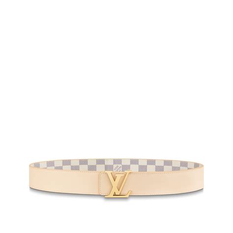 azur lv belt|LV Initiales 30mm Reversible Belt Damier Azur .